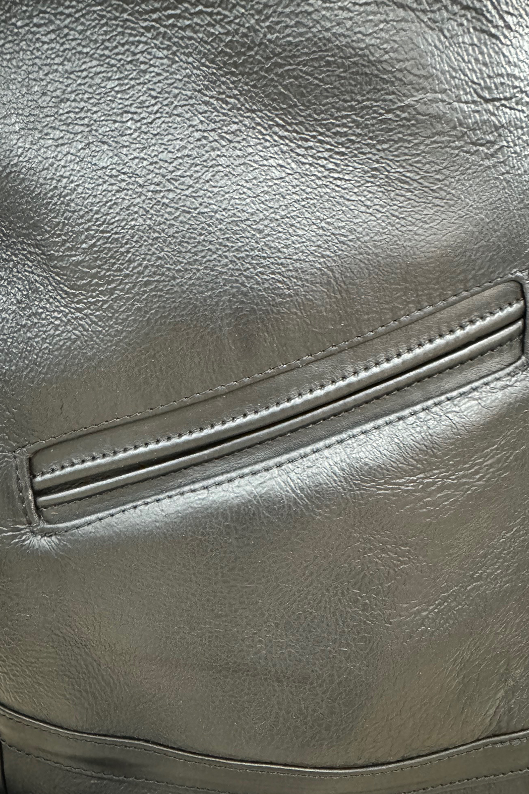 Bomber montone pelo nero uomo con zip aviatore B5