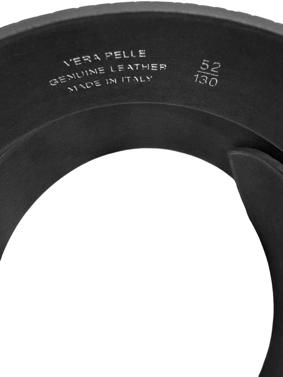 Cintura in vera pelle nera tartarugata