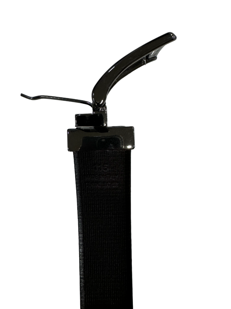 Cintura in vera pelle double face nero marrone