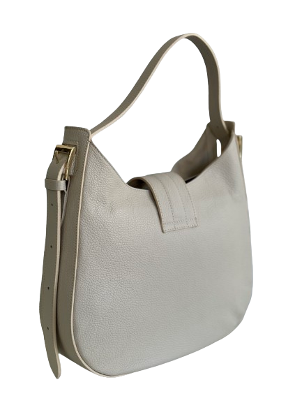 Borsa in vera pelle panna 1
