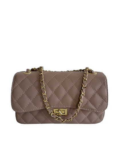 Borsa in vera pelle rosa antico 3