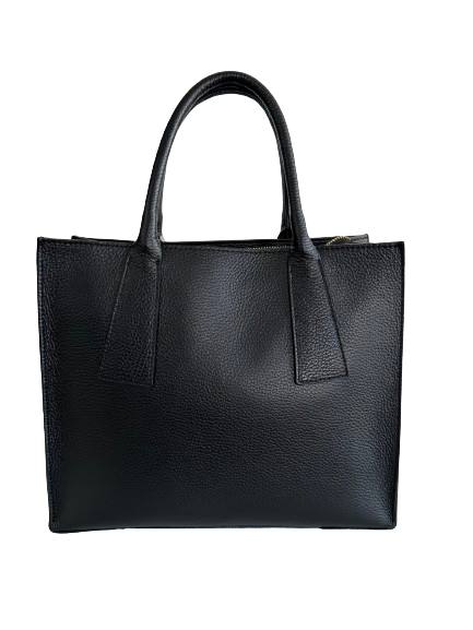 Borsa in vera pelle nero 19