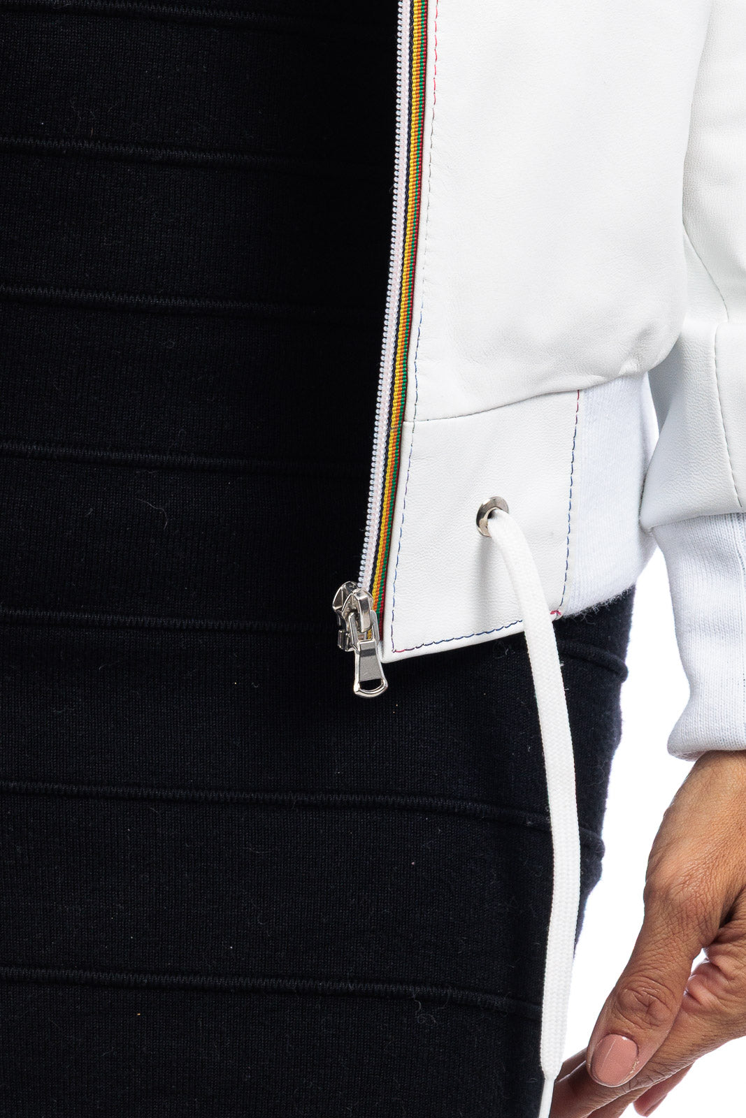Bomber Gold Bunn con zip bianco DONNA