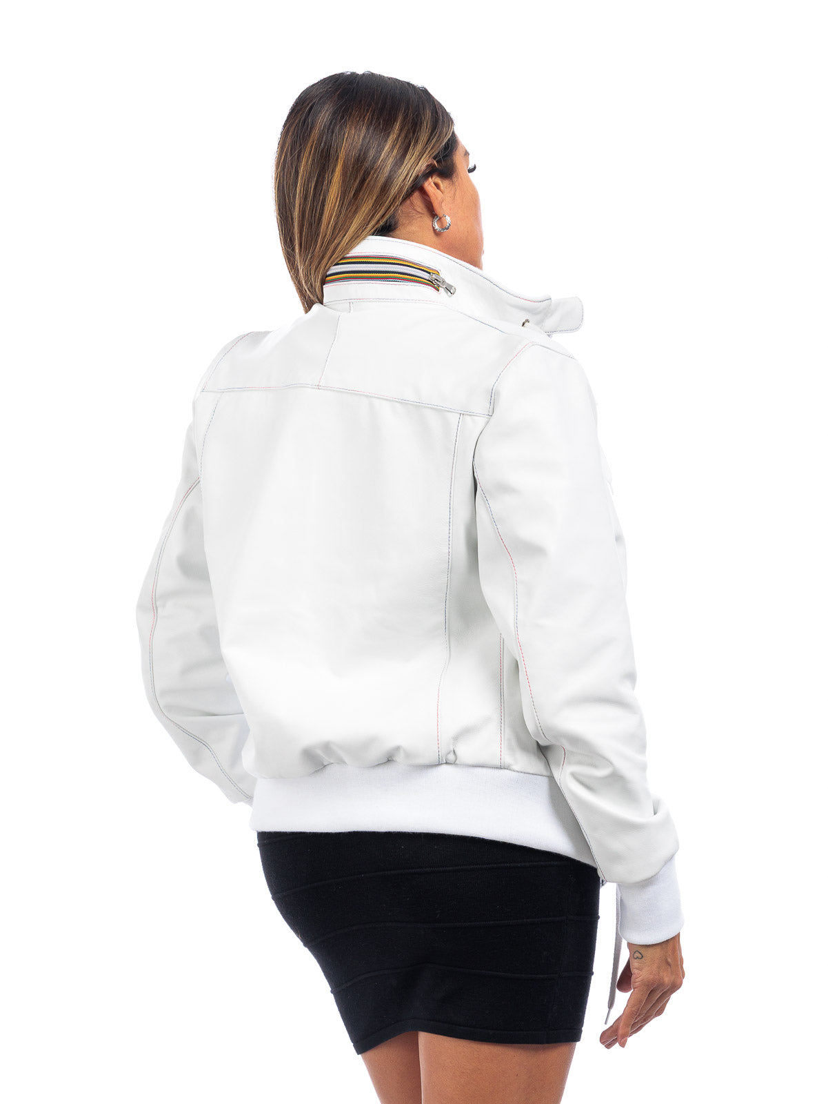 Bomber Gold Bunn con zip bianco DONNA