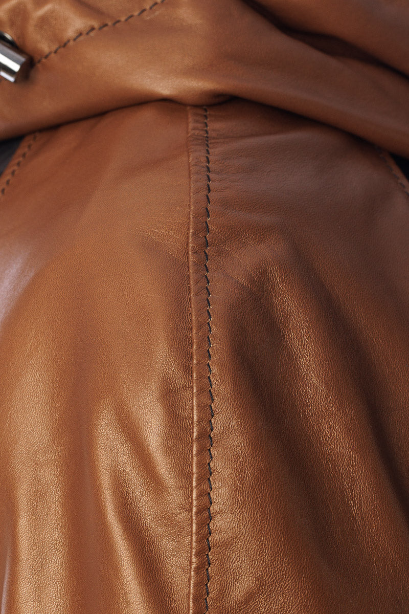 Bomber in vera pelle bicolore REGLAN