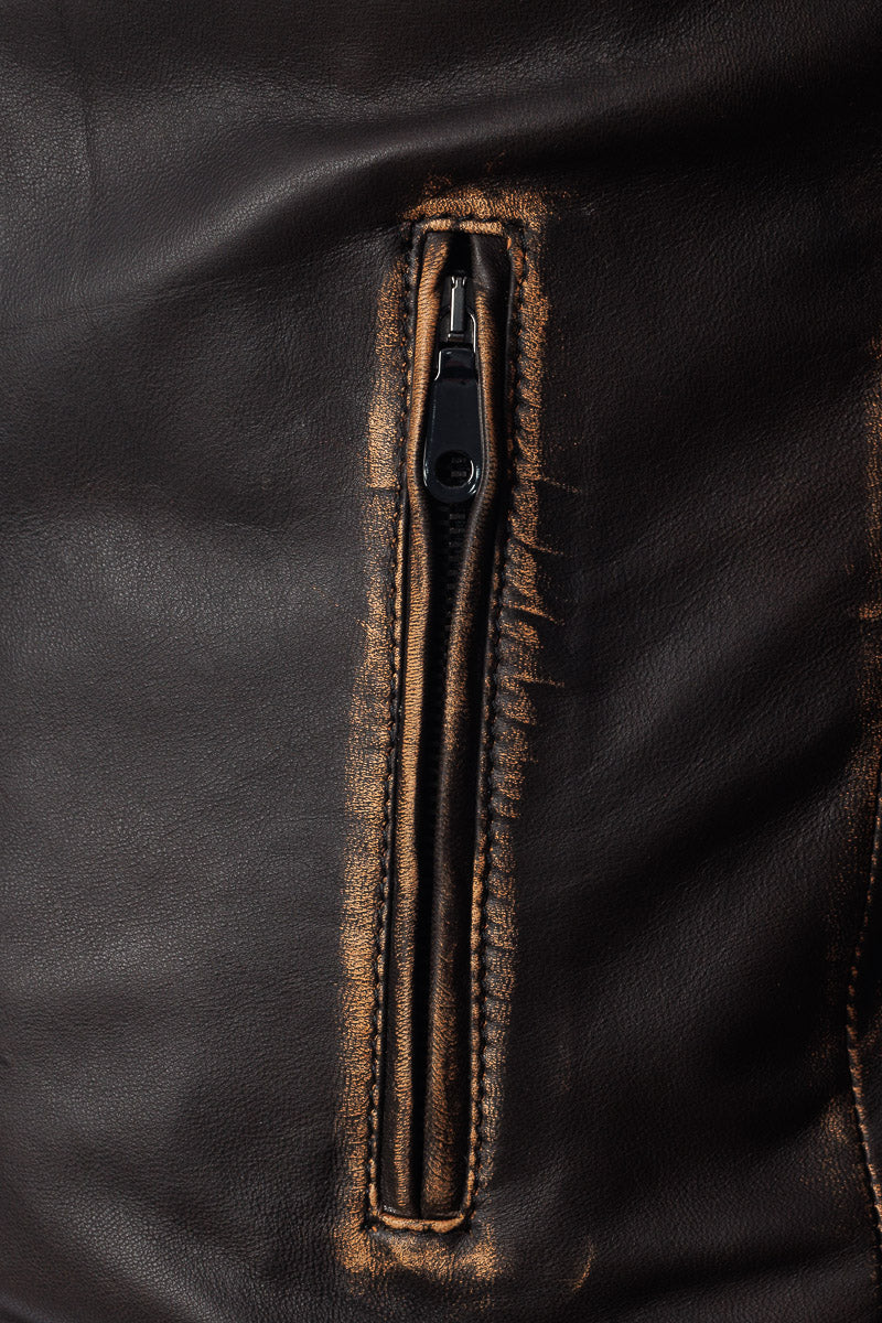 Bomber in vera pelle bicolore REGLAN