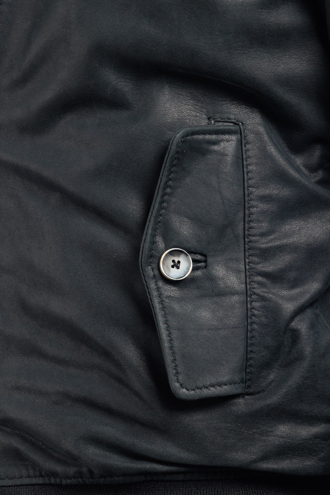 Bomber in vera pelle uomo con zip REGLAN PAT con collo in montone