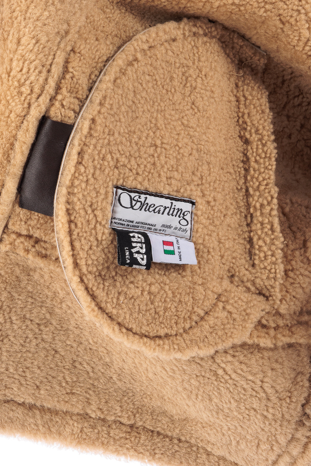 Bomber montone pelo beige con zip aviatore ROCKY B3