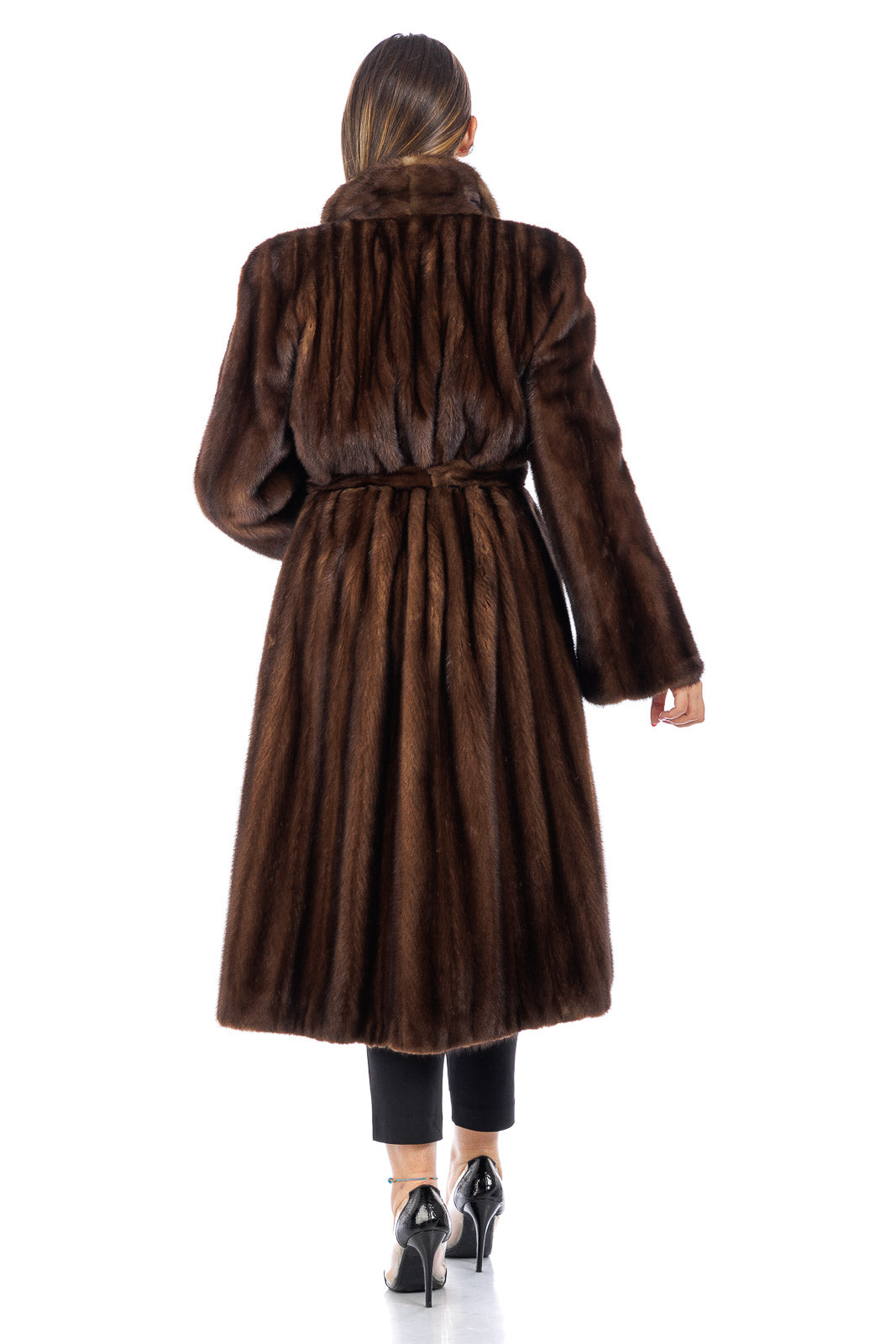 Cappotto di pelliccia di visone demy buff