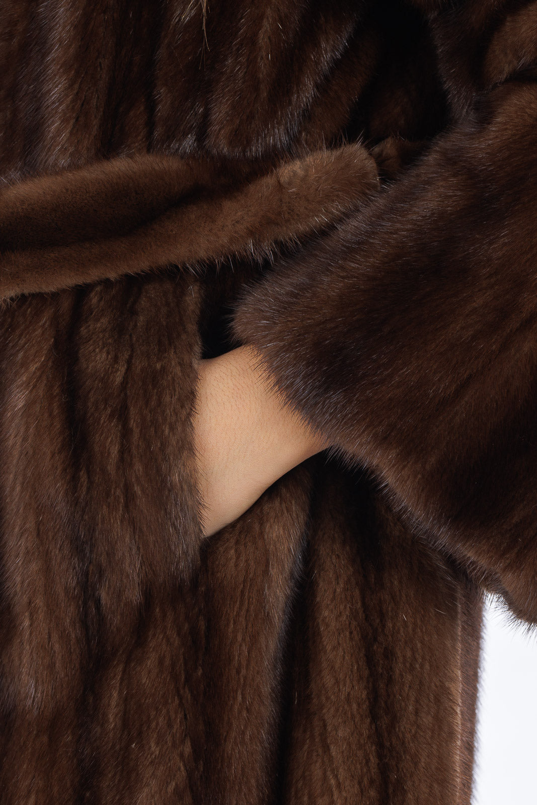 Cappotto di pelliccia di visone demy buff