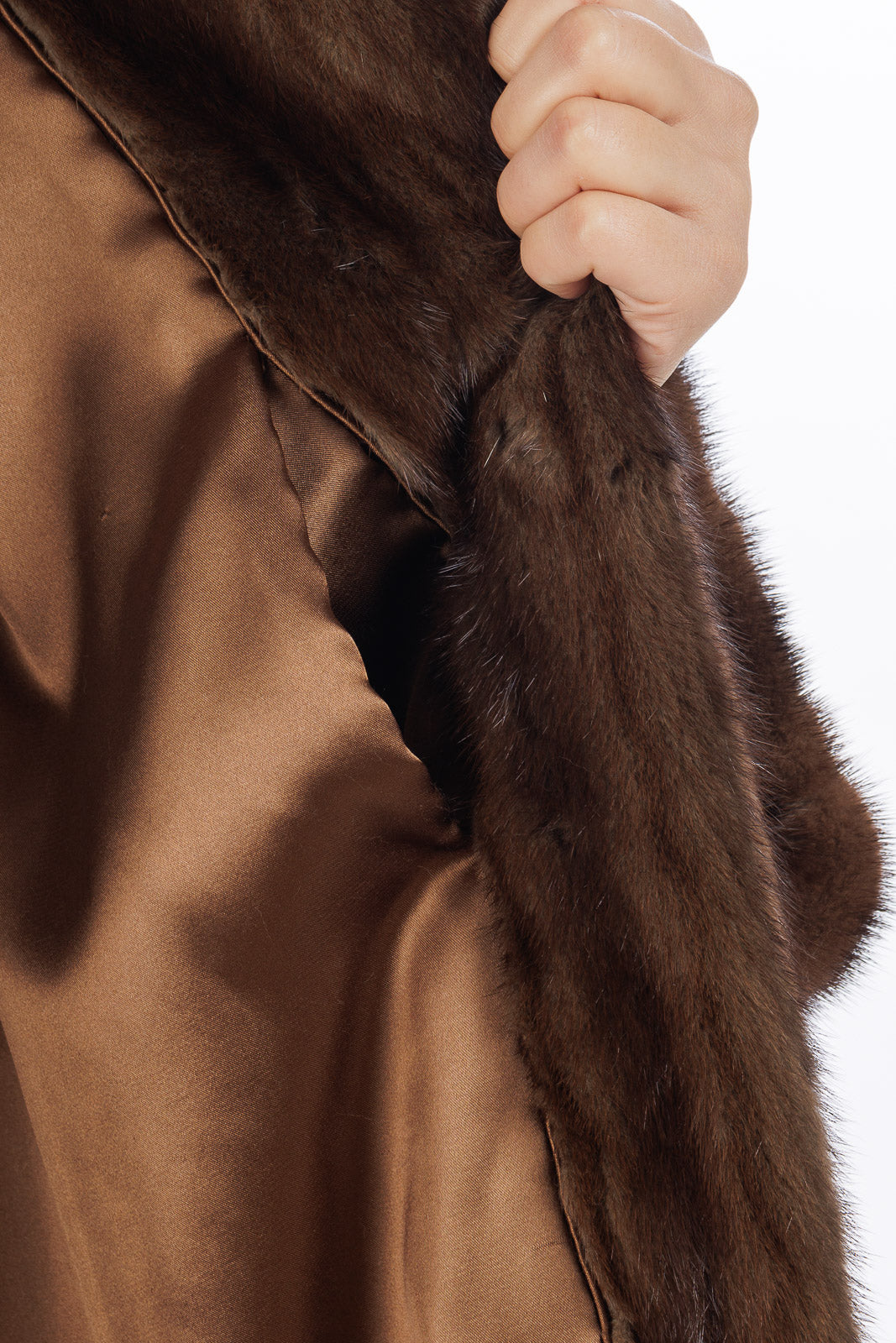 Cappotto di pelliccia di visone demy buff