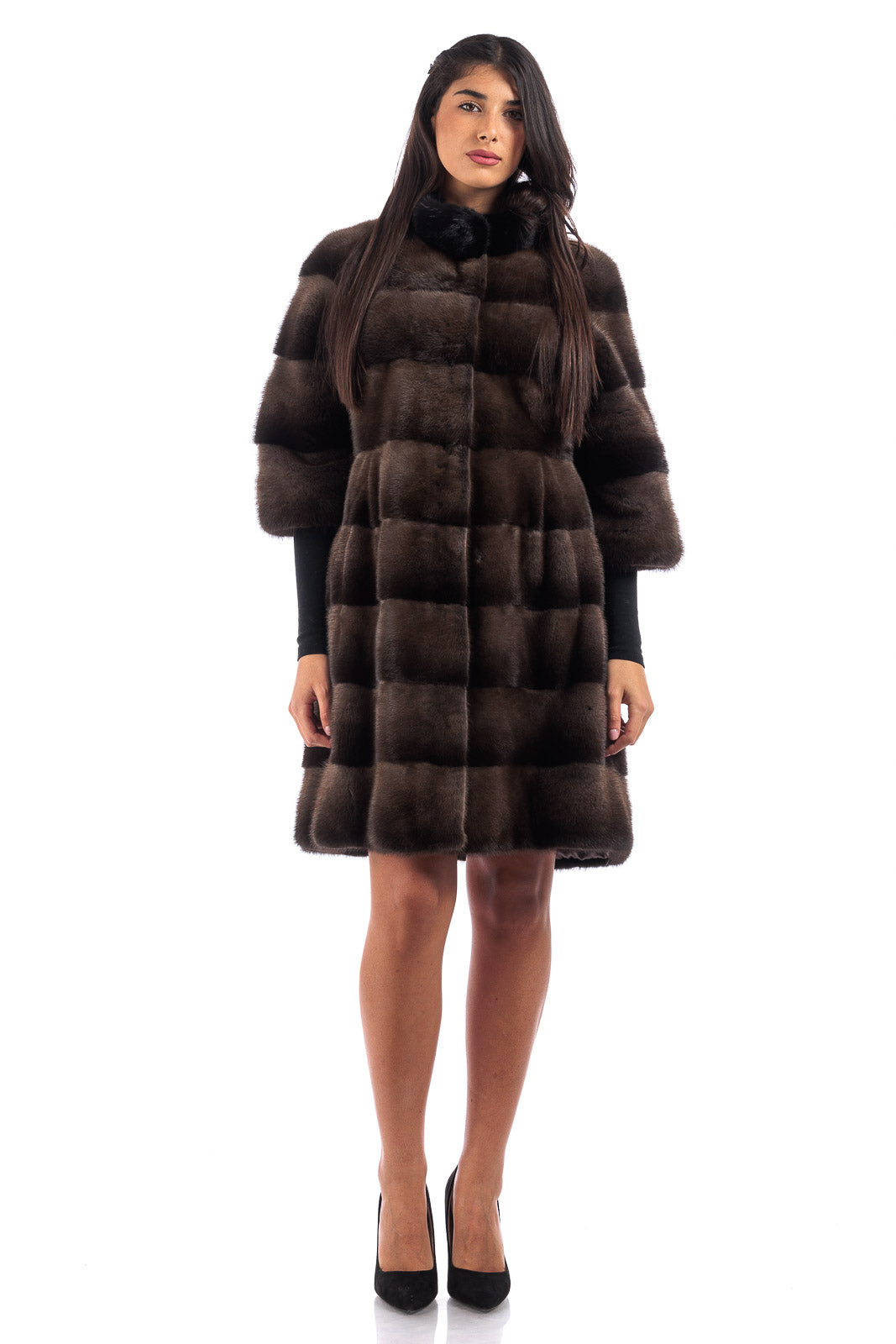 Cappotto di pelliccia di visone demy buff Impero
