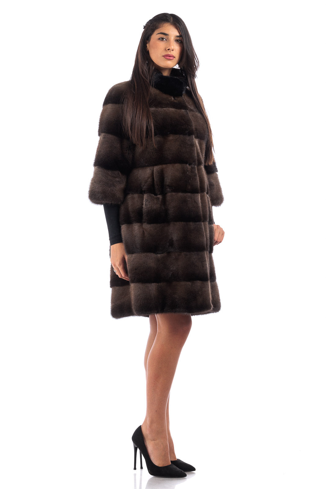 Cappotto di pelliccia di visone demy buff Impero