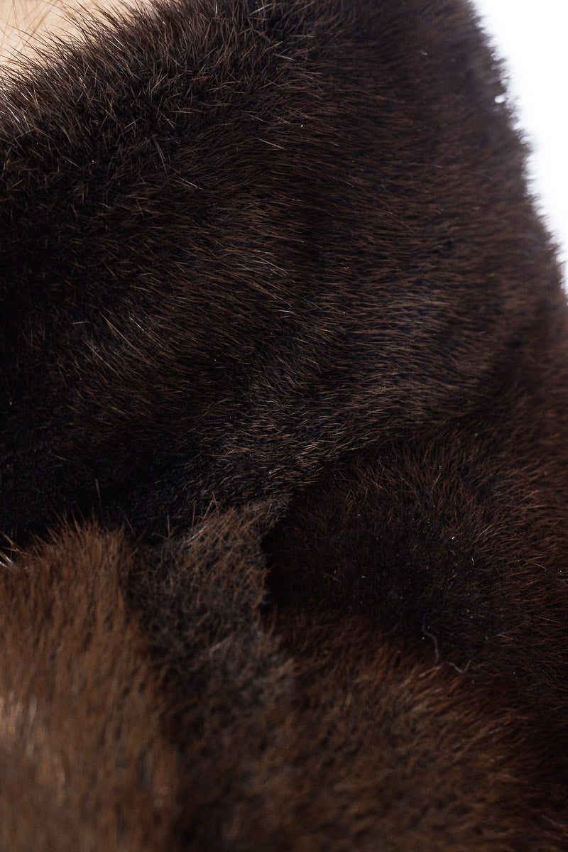 Cappotto di pelliccia di visone scanbrown