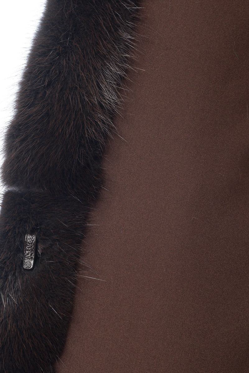 Cappotto di pelliccia di visone scanbrown