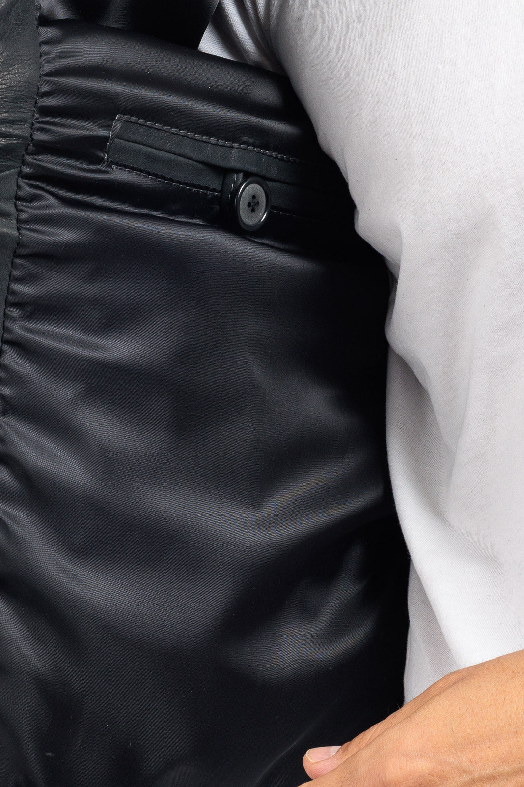 Giacca biker in pelle uomo grigio