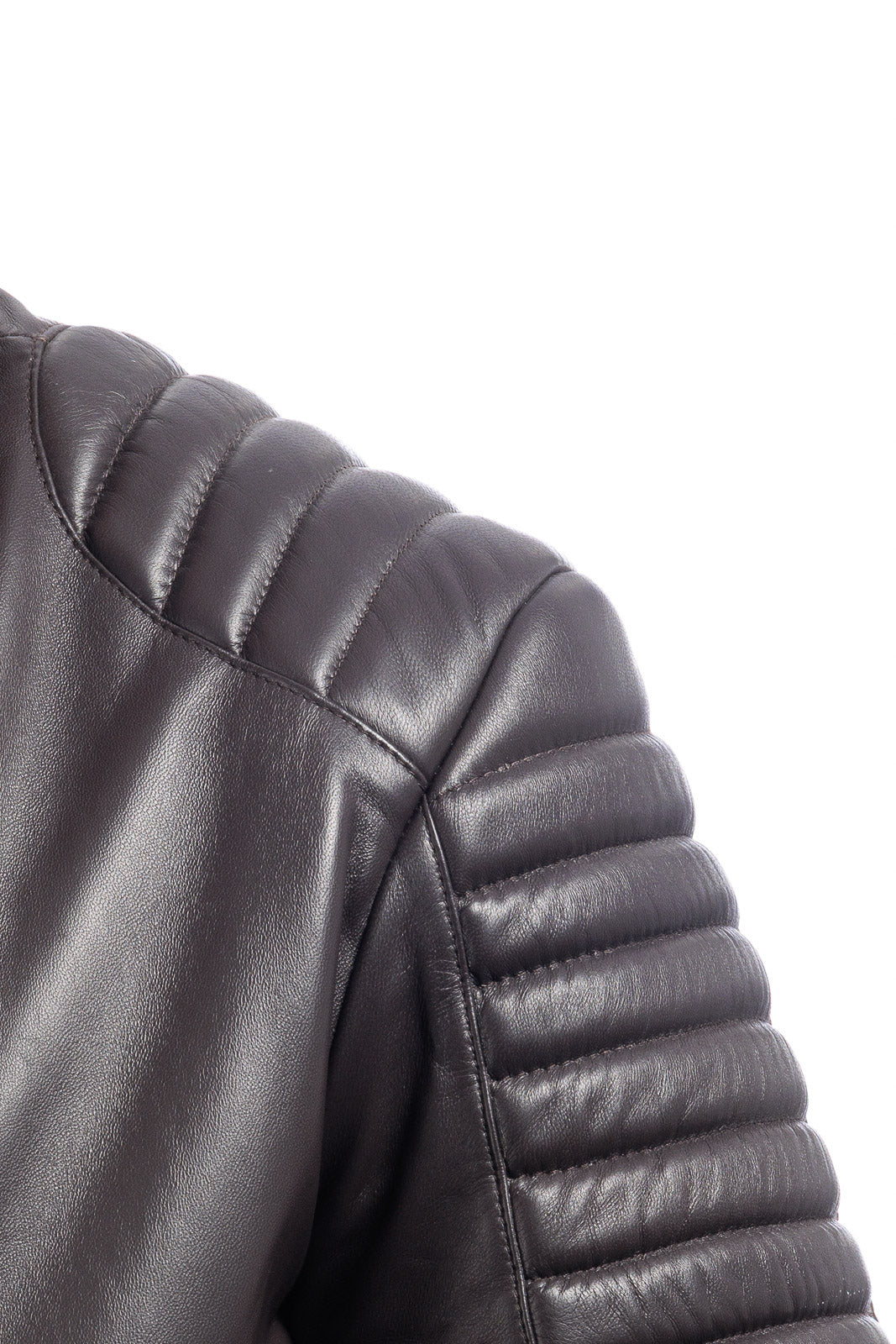 Giacca biker in pelle uomo testa di moro - linea OVER