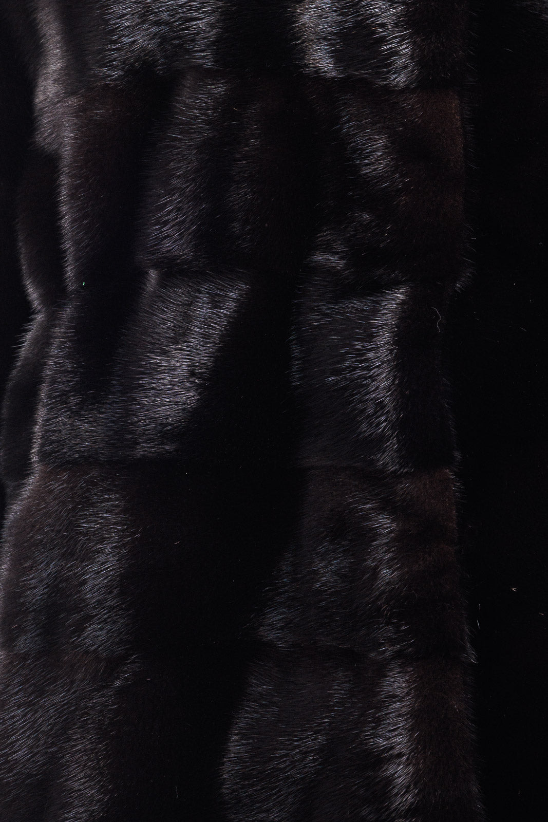 Cappotto di pelliccia di visone blackglama lungo con cappuccio