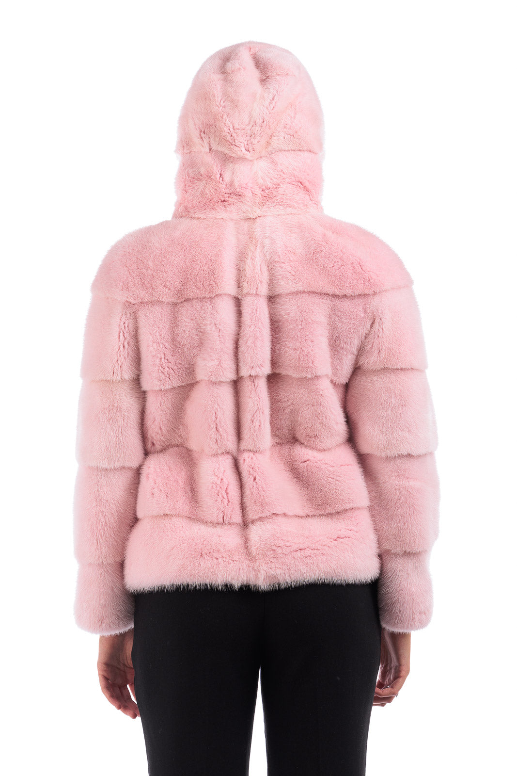 Giacca di pelliccia di visone pink