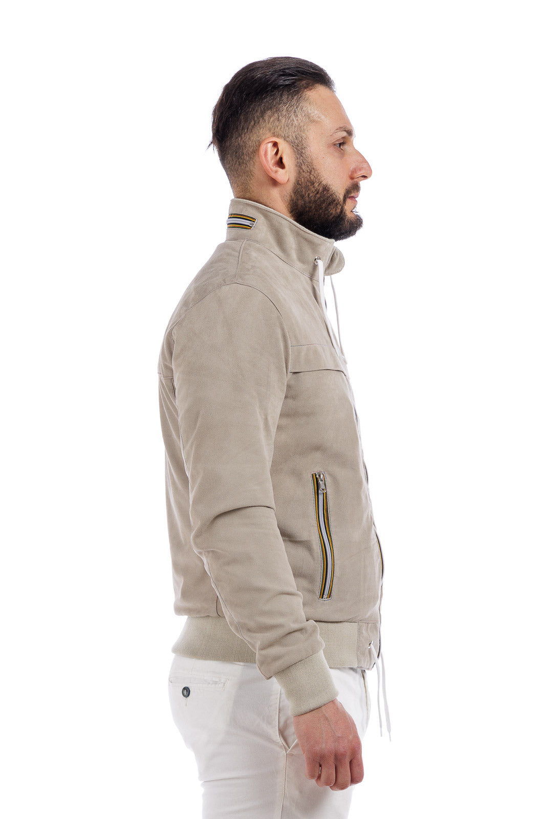 Bomber Gold Bunn con zip sabbia
