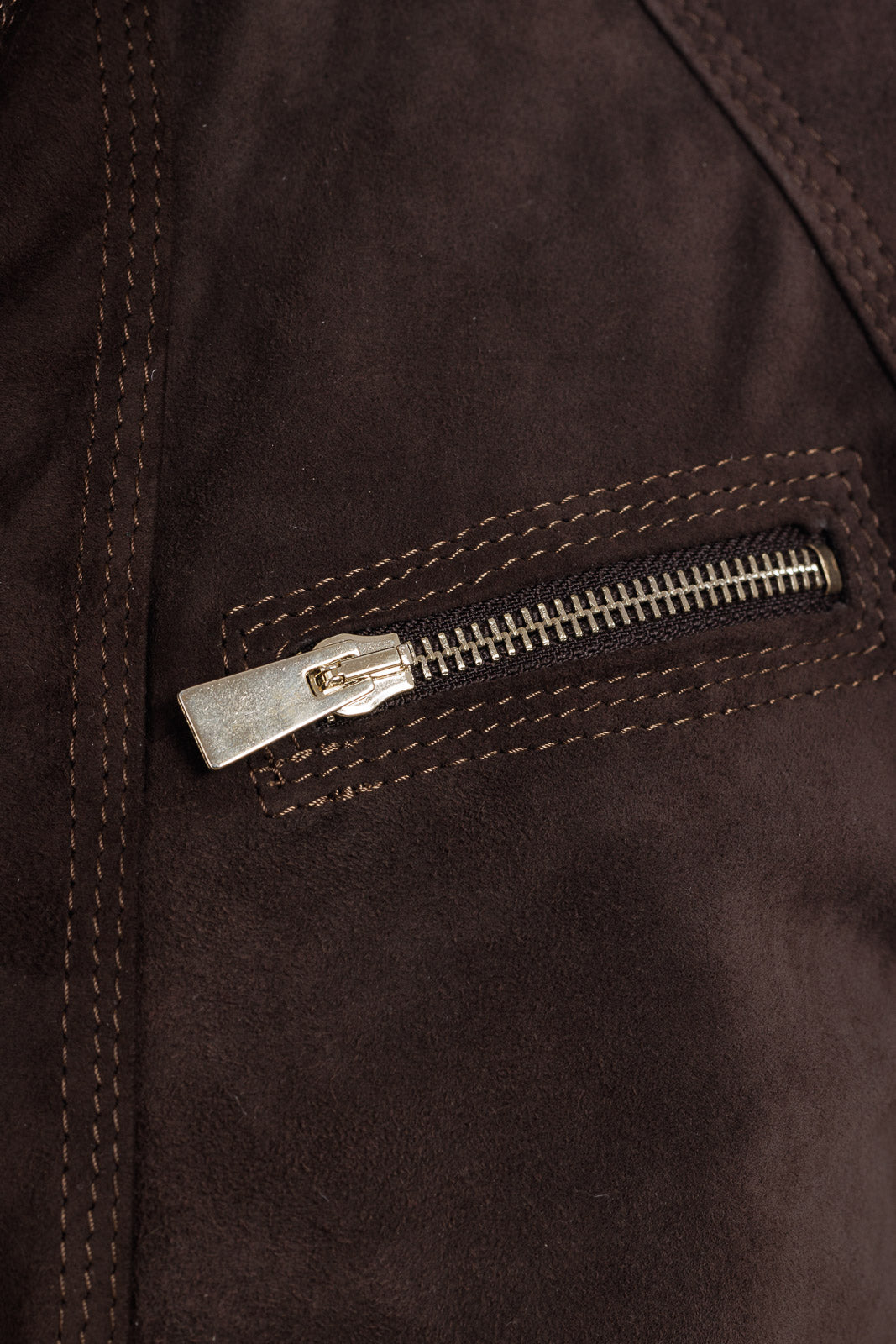Giacca in camoscio donna con zip FAY marrone