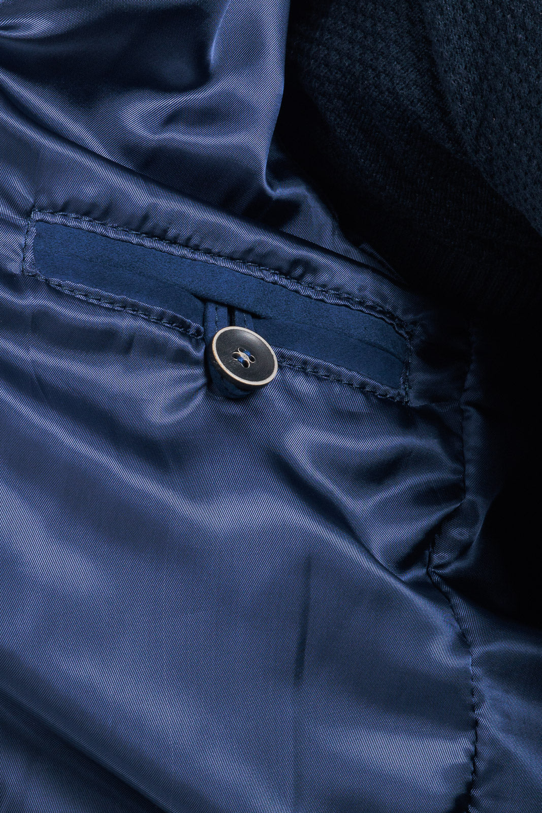 Bomber in camoscio uomo con bottoni e zip VAST blu