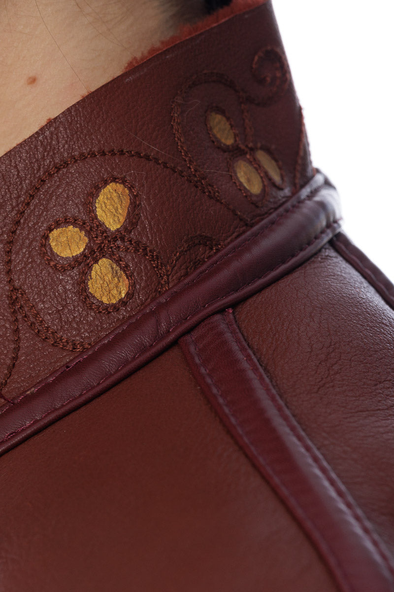 Giacca in montone shearling con zip