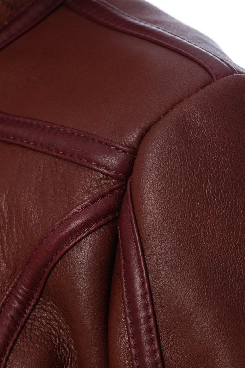 Giacca in montone shearling con zip