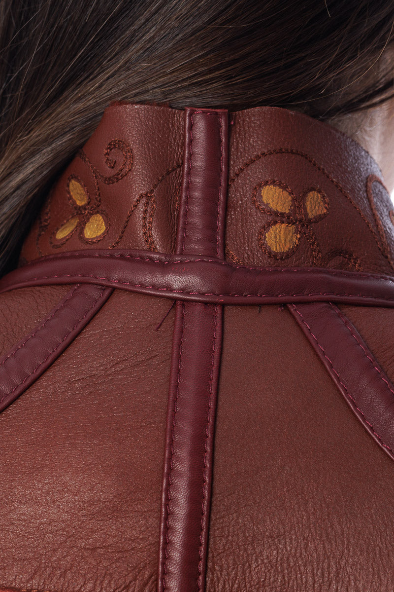 Giacca in montone shearling con zip
