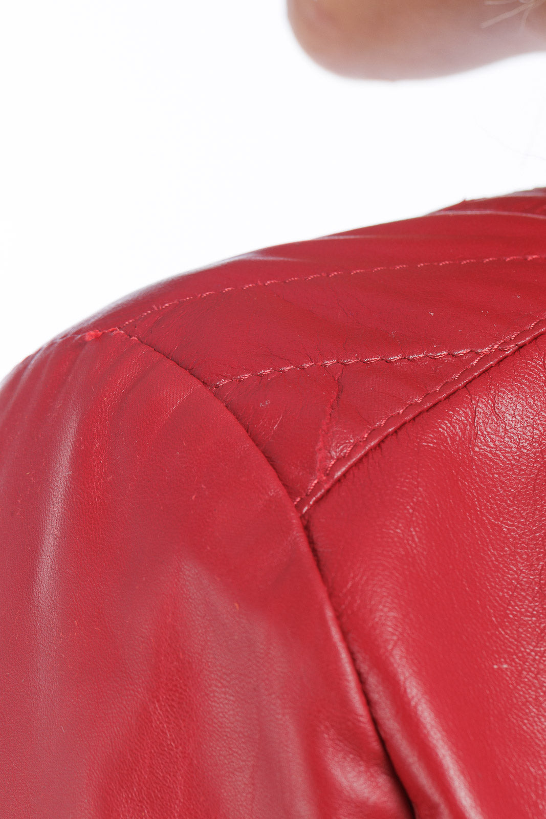 Giacca in pelle donna con zip CHANEL rosso