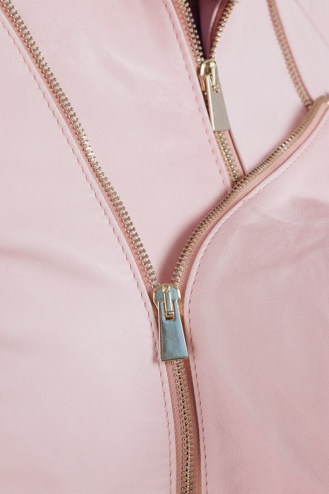 Giacca in pelle donna con zip GABY staccabile rosa