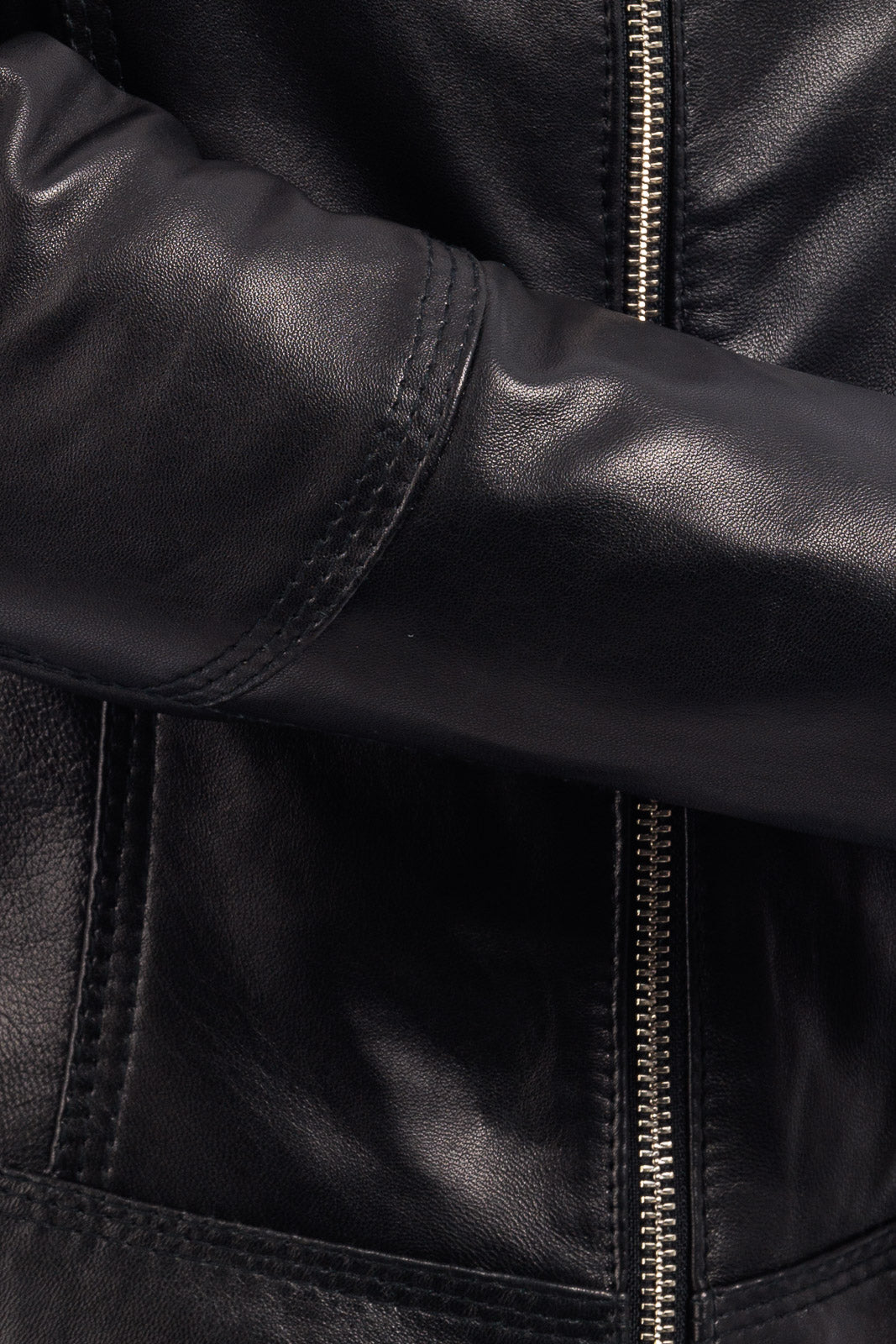 Giacca in pelle donna con zip PIT 2 nero