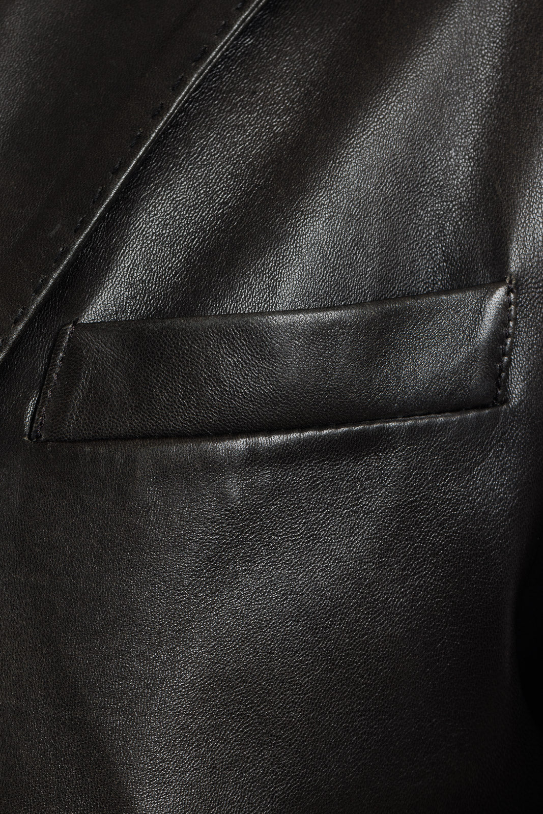 Giacca classica in pelle uomo con spacchi laterali