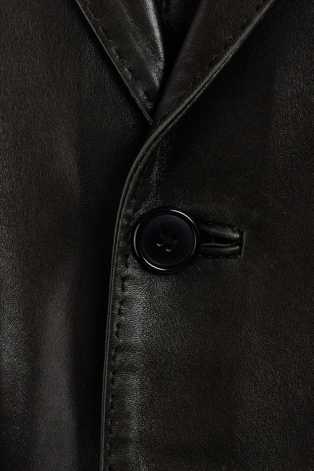 Giacca classica in pelle uomo con spacchi laterali