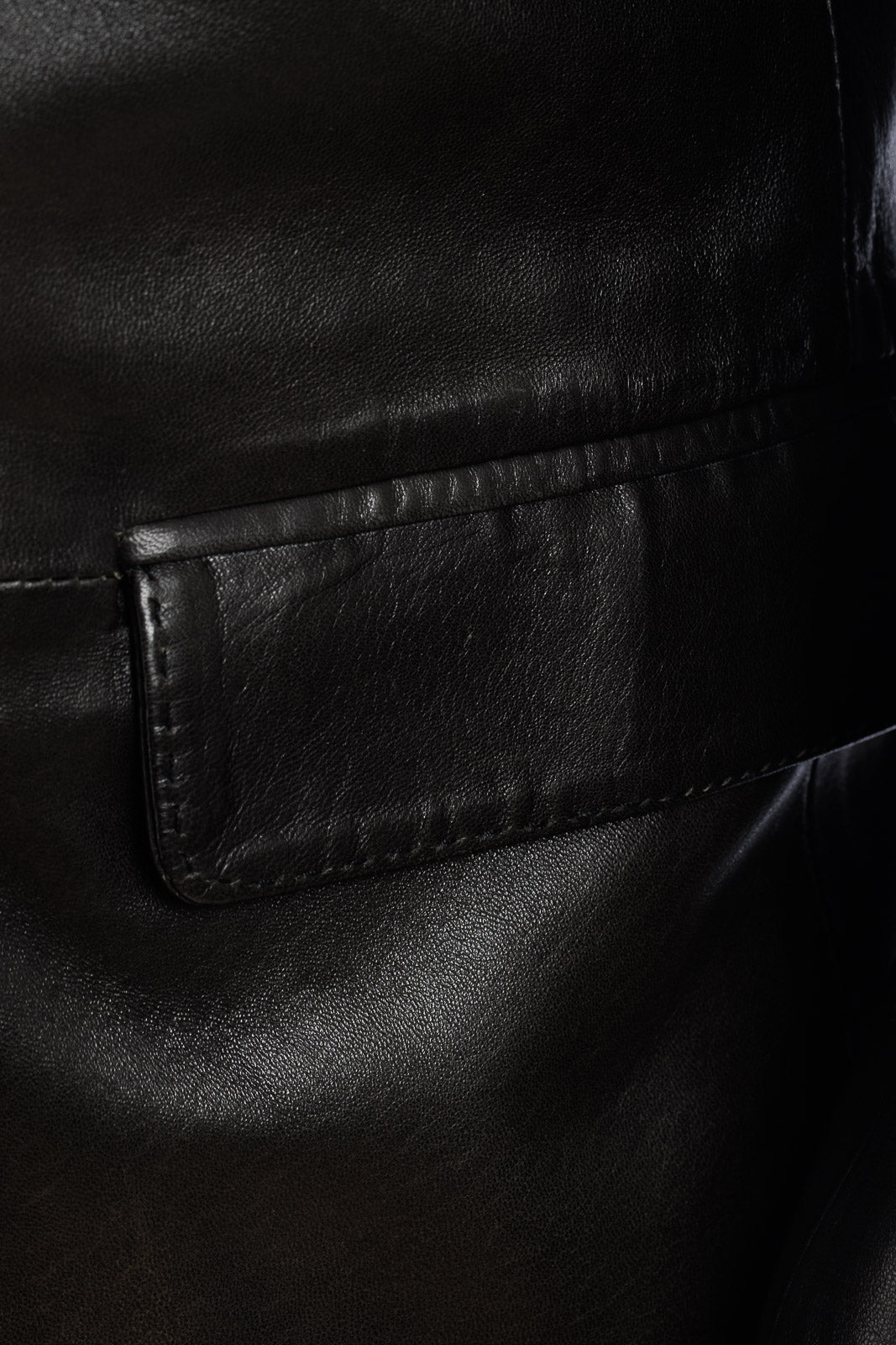 Giacca classica in pelle uomo con spacchi laterali
