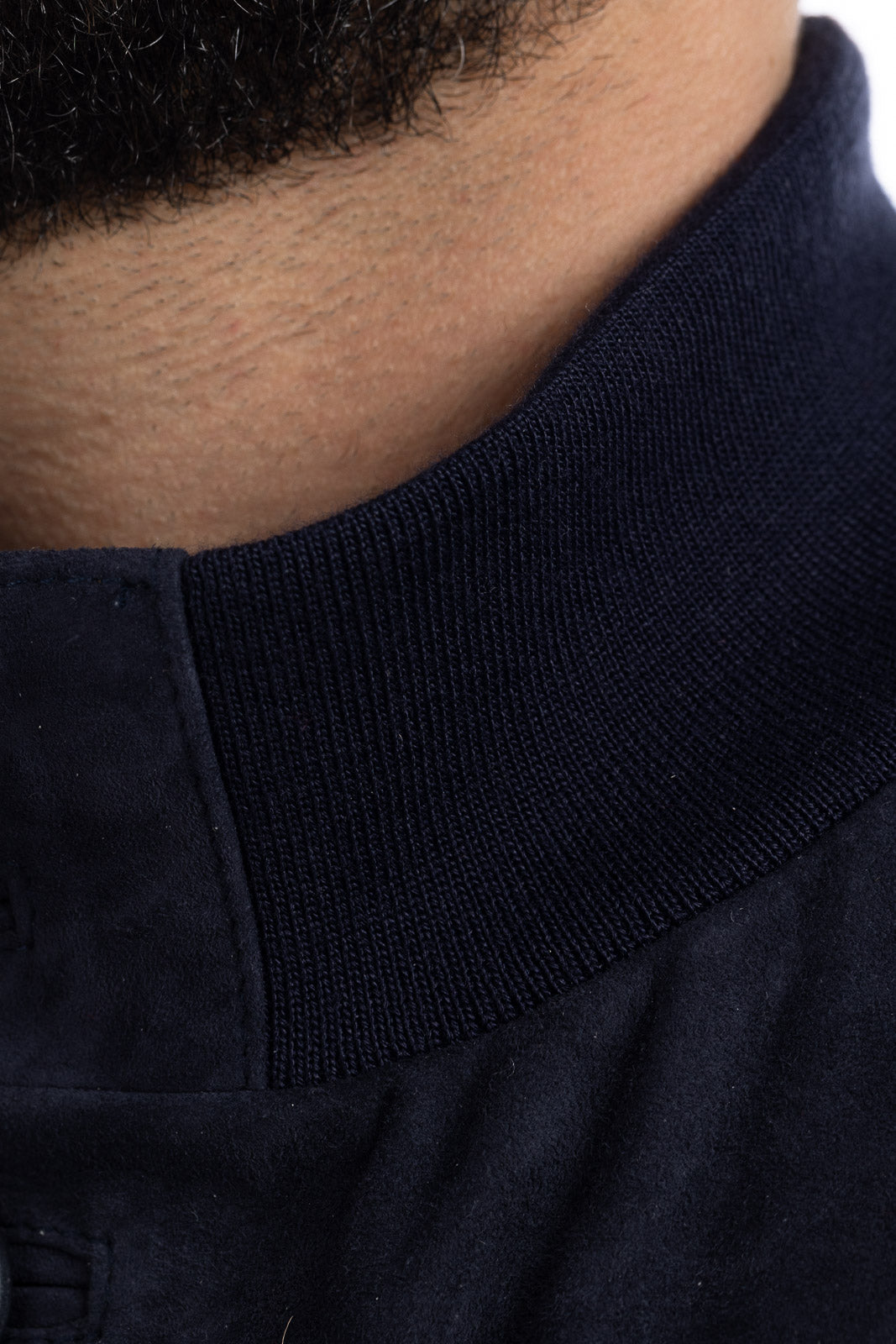 Giacca blu in camoscio di renna BOTT