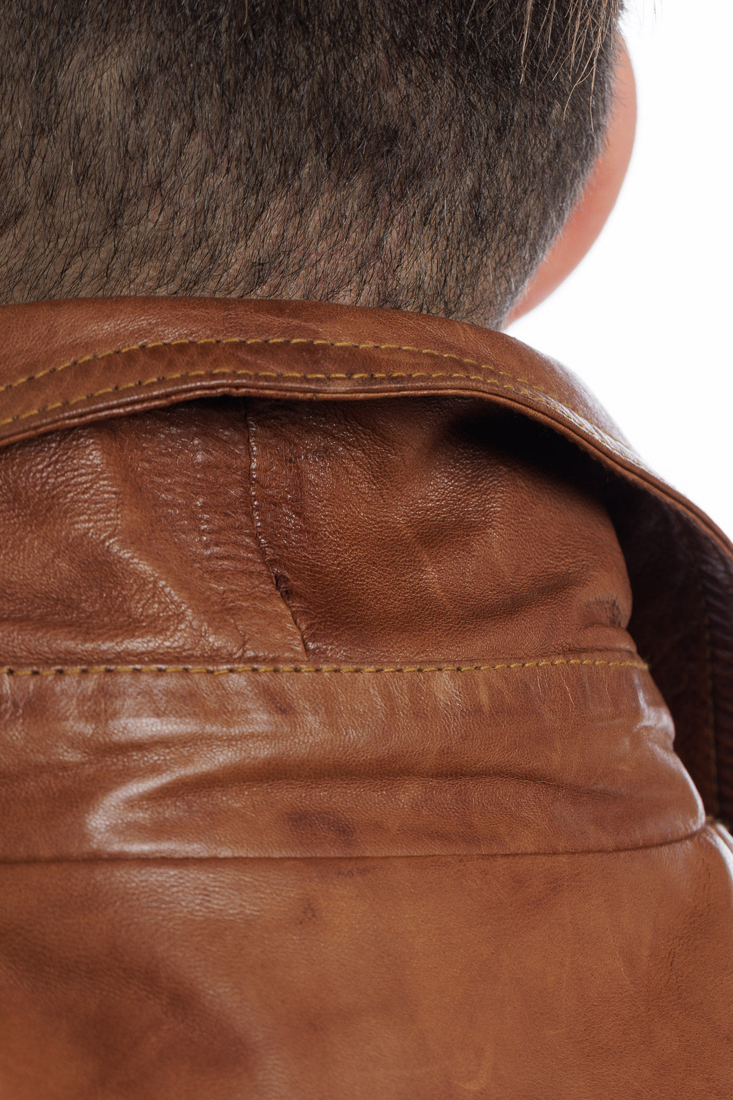 Giacca in pelle uomo doppio petto cuoio