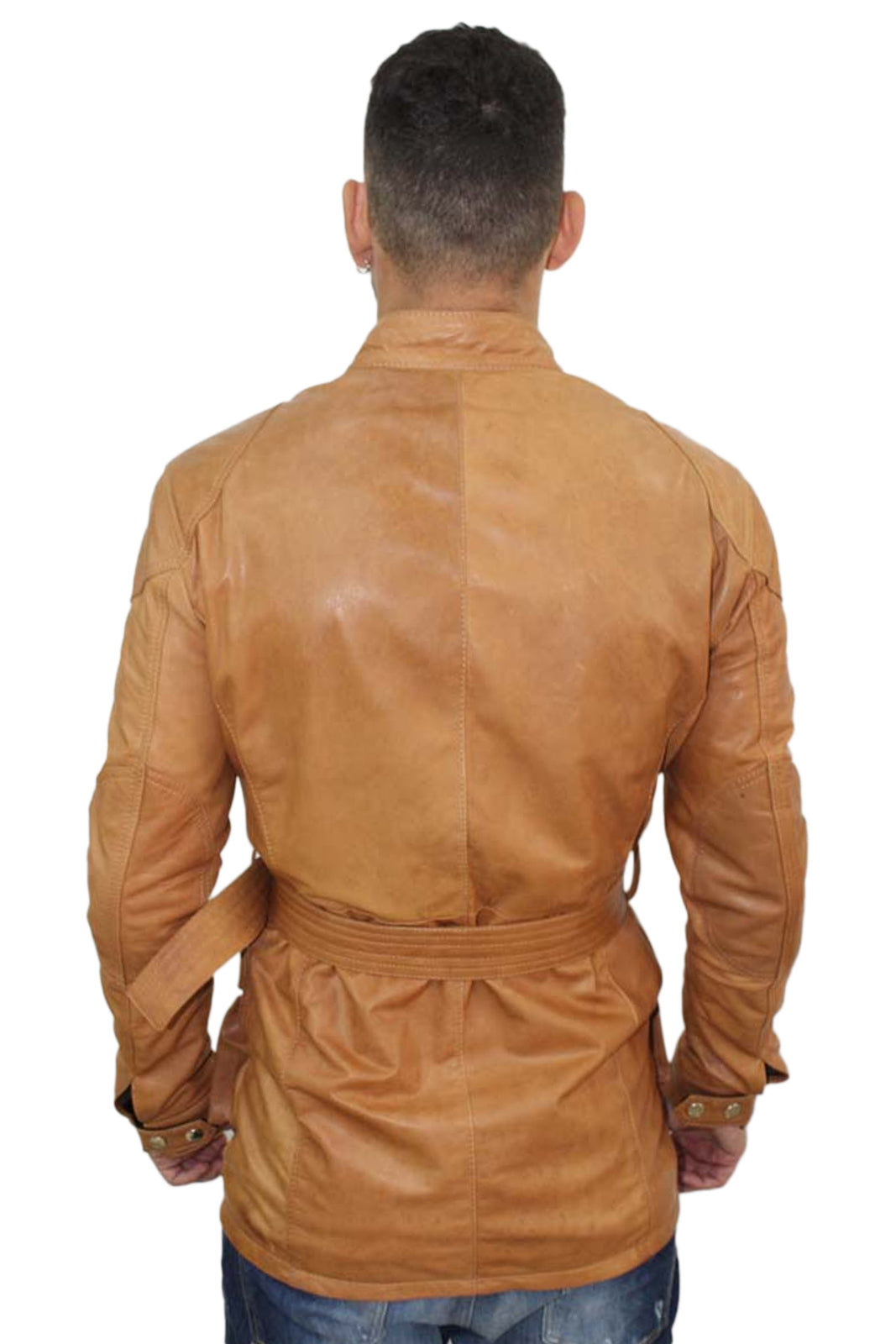 Giacca in vera pelle BELL + con zip uomo