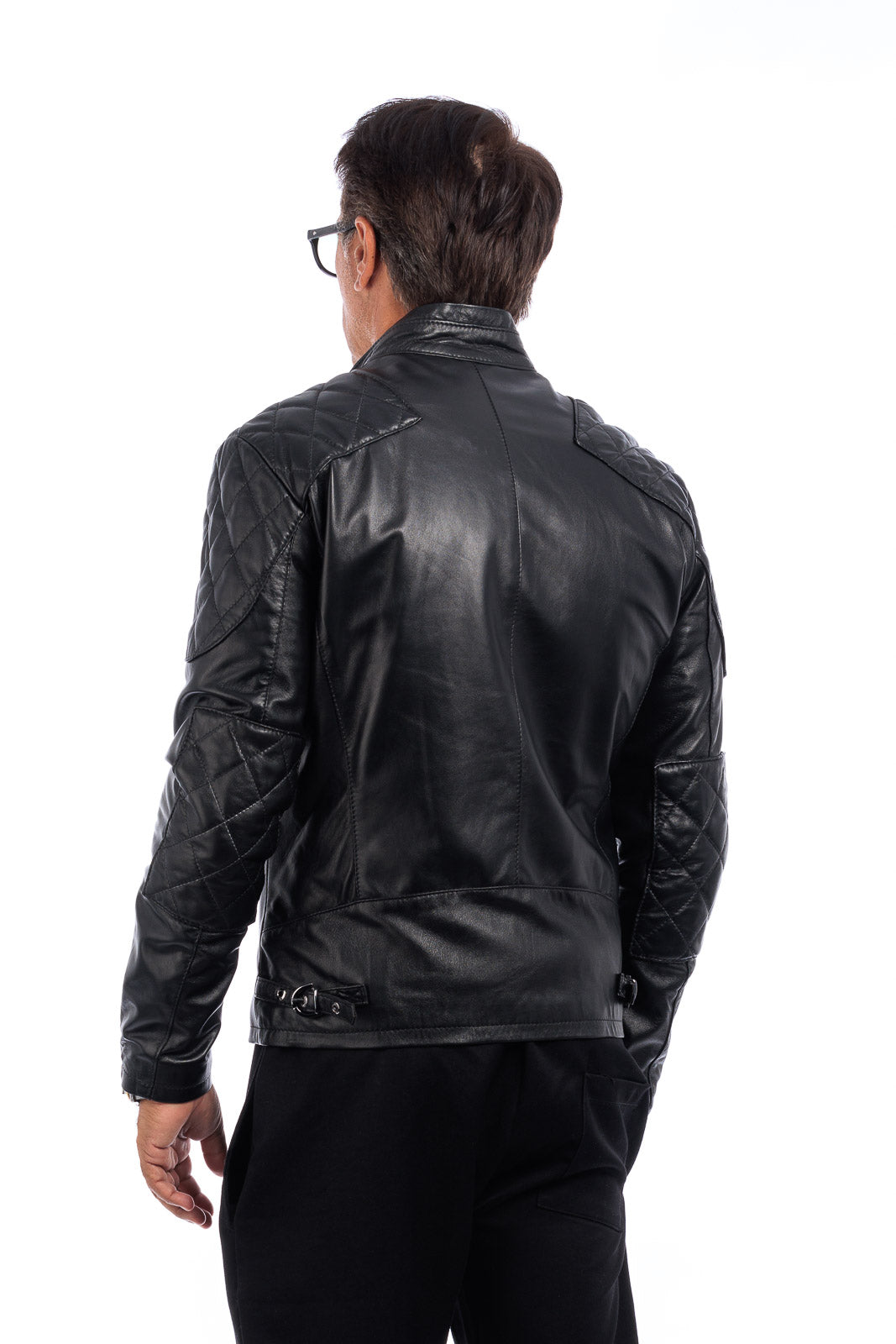 Giacca in vera pelle uomo con zip BEK