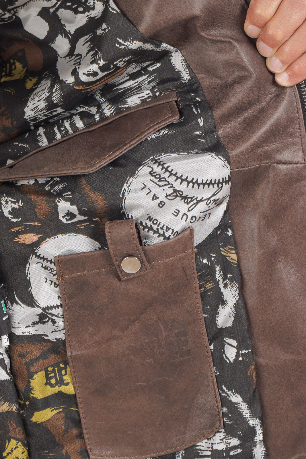 Giacca in pelle naturale uomo con zip BEK