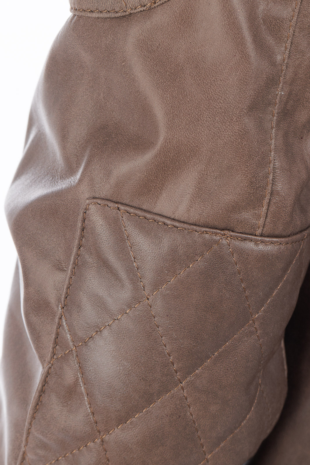 Giacca in pelle naturale uomo con zip BEK