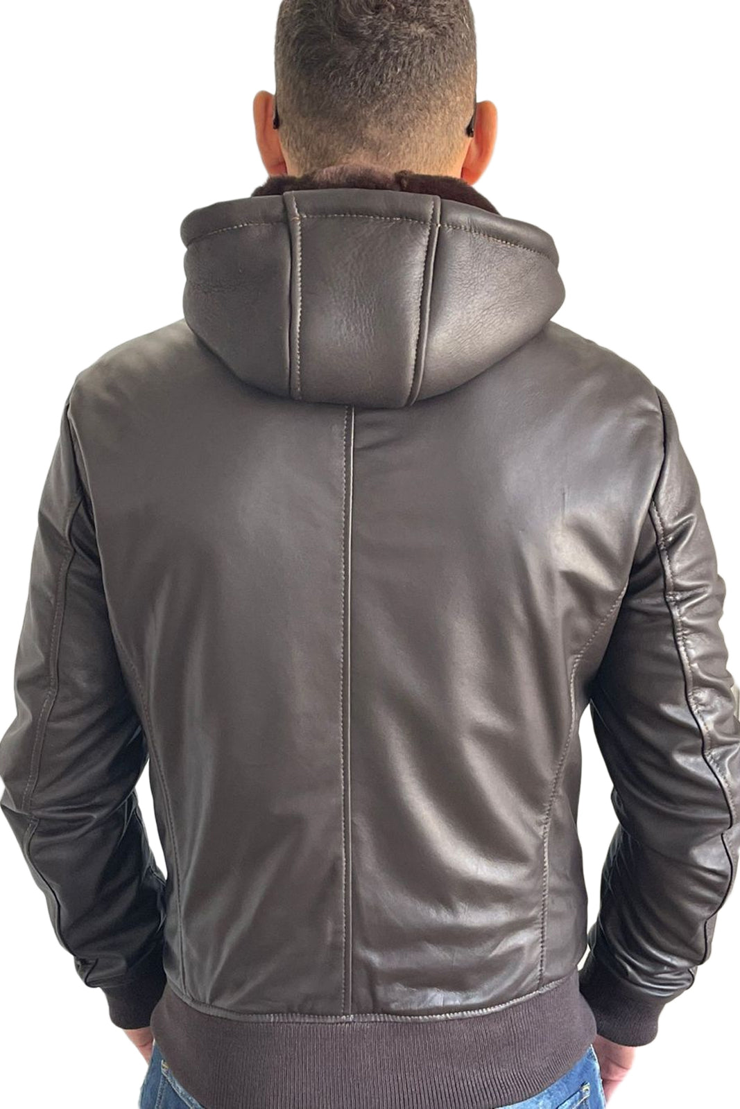 Bomber montone uomo con zip Polo Shearling