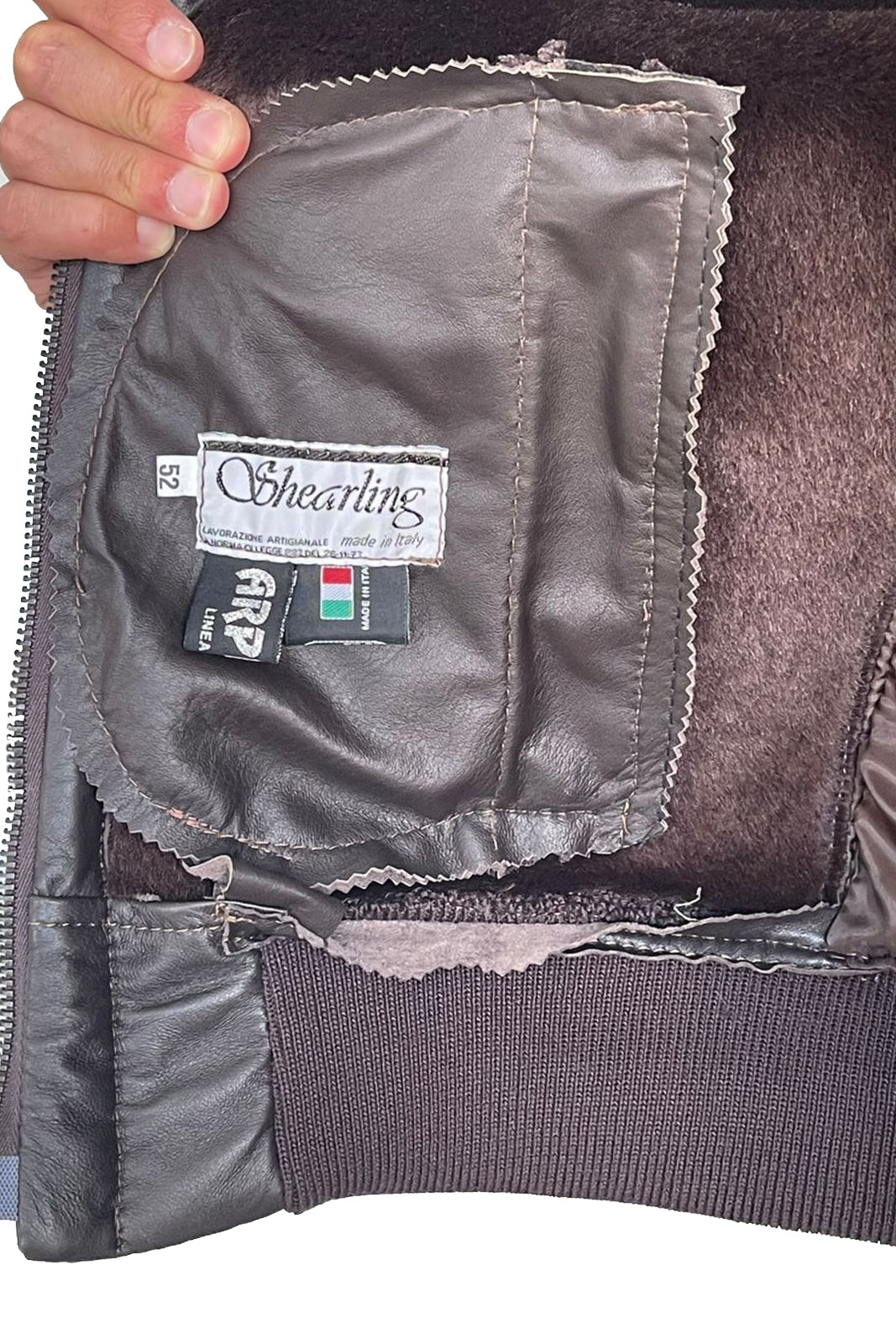 Bomber montone uomo con zip Polo Shearling
