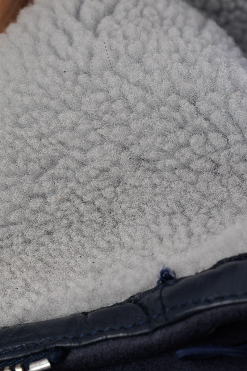 Bomber montone uomo con zip Polo Shearling blu