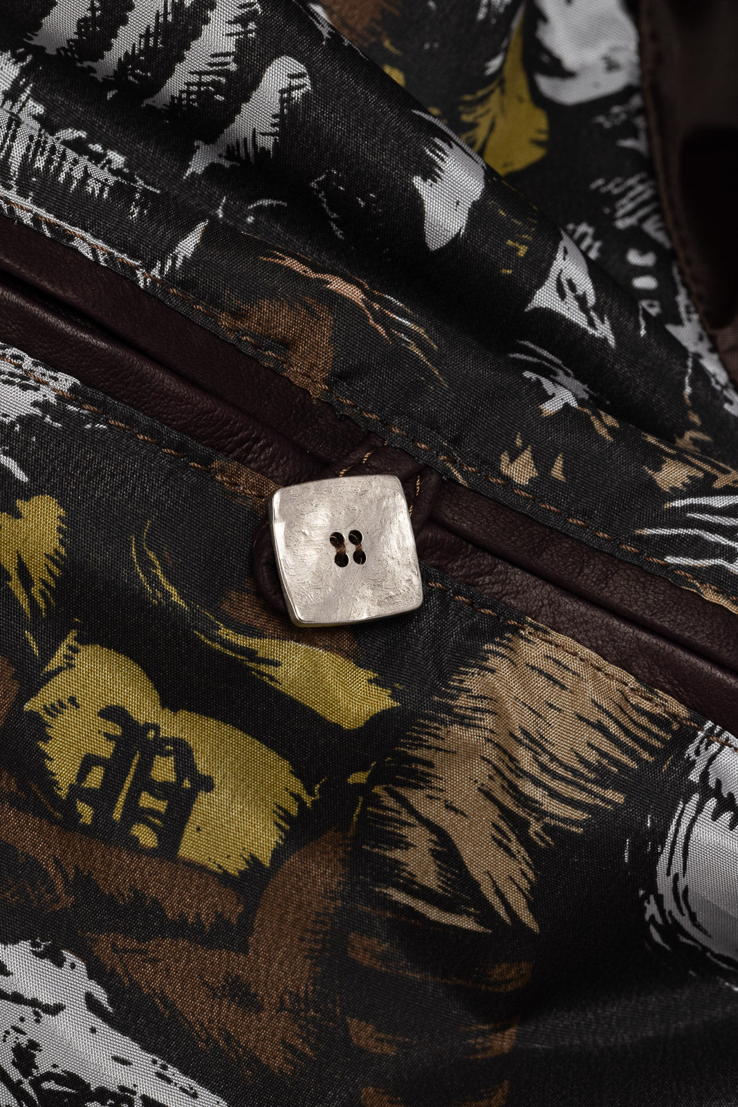Giacca in vera pelle uomo con zip Reese testa di moro