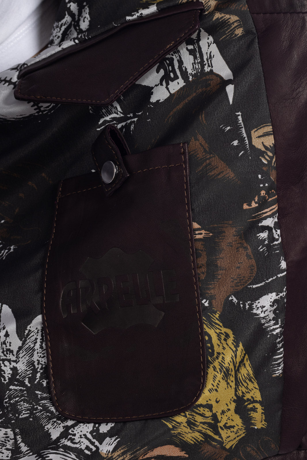 Giacca in vera pelle uomo con zip Reese testa di moro