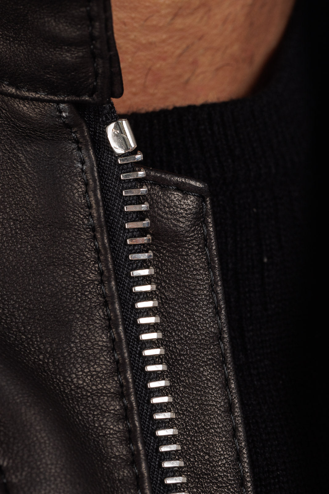 Giacca in vera pelle uomo nero STORM