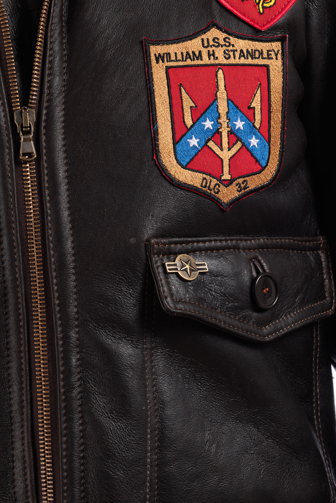 Giacca interamente in montone con zip uomo TOP GUN