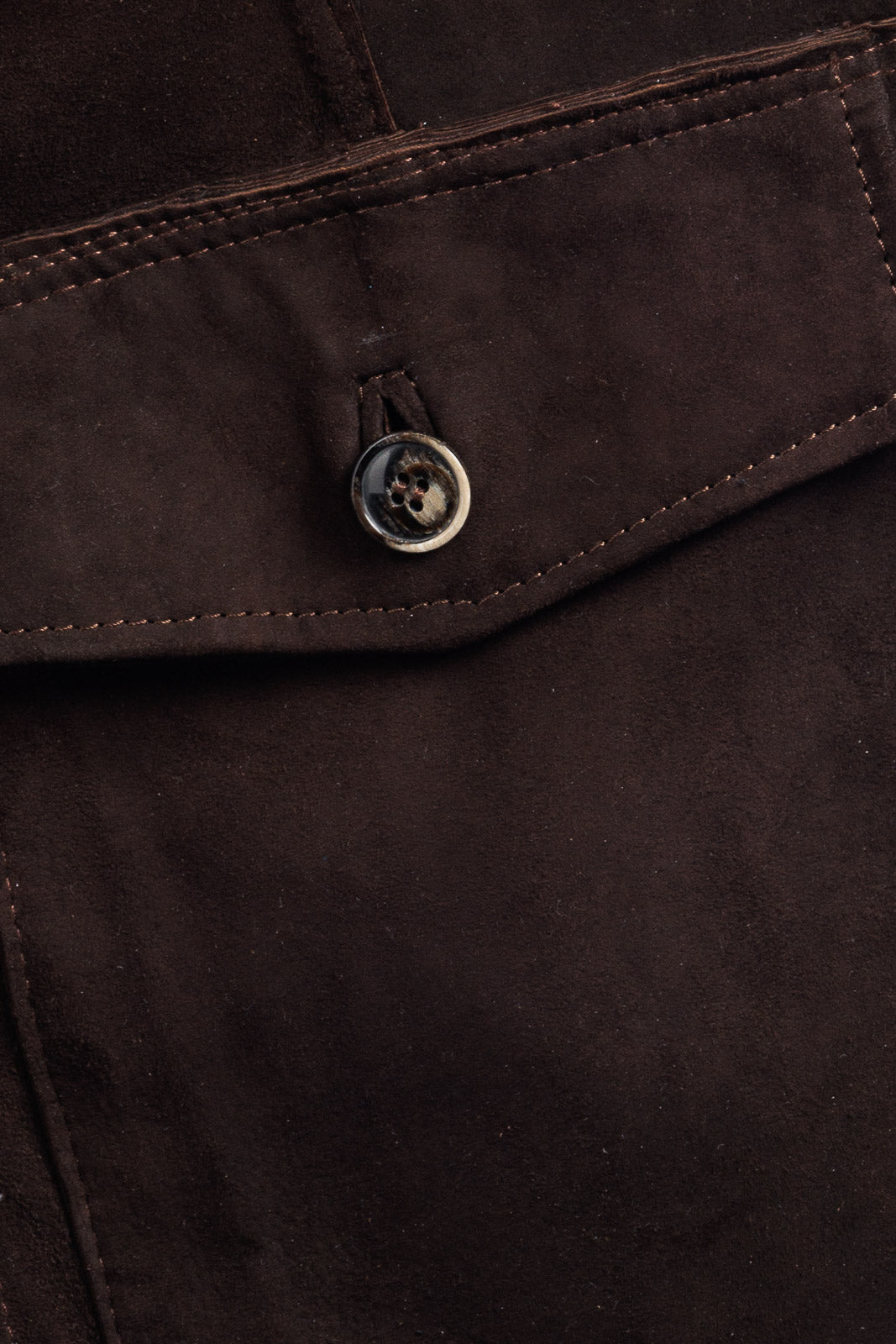 Giacca sahariana double face in pelle e camoscio idrorepellente uomo testa di moro