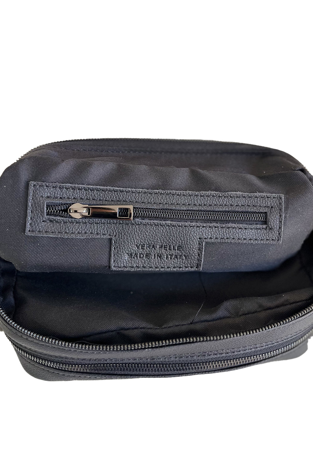 Pochette nera in vera pelle maxi
